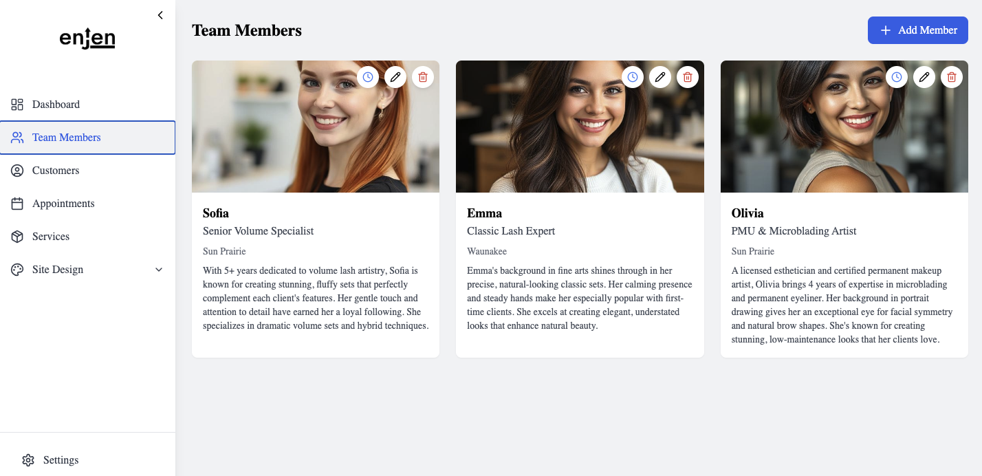 Team Management Dashboard